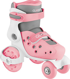 Globber גלגיליות לילדים במידה 26-29 דגם Go Quad צבע ורוד