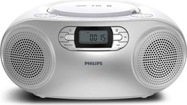 PHILIPS נגן CD נייד PHILIPS עם Bluetooth, רדיו FM ו־USB לבן