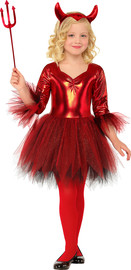 Rubies תחפושת שטנית אדומה עם חצאית טוטו של חברת רוביס