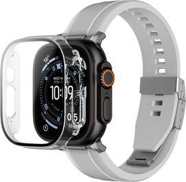 AMAZINGTHING AMAZINGTHING Radix Glass With Case Watch 49mm Transparent - מגן מסך זכוכית מגן עם כיסוי לשעון 49 מ״מ שקוף