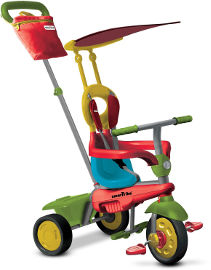 SMART TRIKE תלת אופן דגם ג'וי ירוק+אדום+צהוב