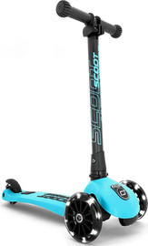 Scoot & Ride קורקינט לילדים ידית מתקפלת Highwaykick 3 LED, אורות ב 3 גלגלים ומונע התהפכות BLUEBERRY תכלת