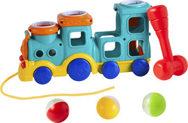 Infunbebe רכבת הך פטיש עם 3 כדורים צבעוניים