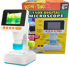 TIKKI מיקרוסקופ דיגיטאלי עם מסך LCD מגדיל פי 150 - Kon Tiki