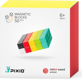 PIXIO פיקסיו מארז קוביות מגנטיות לבנייה תלת ממדית – 50 יחידות – PIXIO