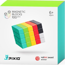 PIXIO פיקסיו מארז קוביות מגנטיות לבנייה תלת ממדית - 100 יחידות - PIXIO