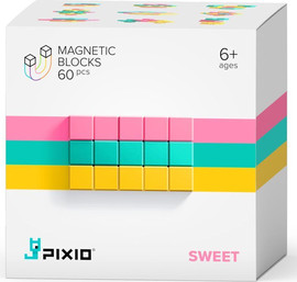 PIXIO פיקסיו קוביות מגנטיות - מתוק - אבסטרקט (מארז מופשט) - PIXIO