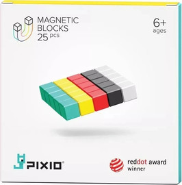 PIXIO פיקסיו מארז קוביות מגנטיות לבנייה תלת ממדית - 25 יחידות - PIXIO