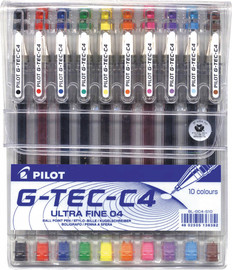 פיילוט עט PILOT 0.4 סט 10 יח'