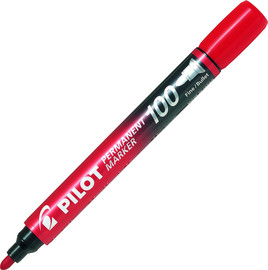 Pilot טוש פרמננט 100 עגול אדום