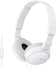 SONY אוזניות קשת Sony MDR-ZX110 On-Ear - צבע לבן