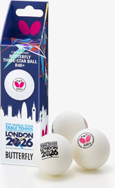 BUTTERFLY 3 כדורי טנ"ש 3 כוכבים לתחרות בטרפליי - Three-Star R40+ WTTTC London 2026