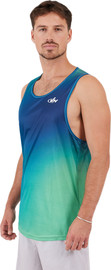 VN VN Racer Tank - גופיית ריצה לגבר בצבע ערפל ירוק - ירוק
