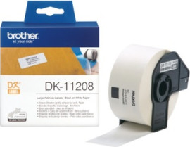 BROTHER גליל מדבקות מקוריות 38*90 מ"מ brother DK-11208 (כמות 400 יח')