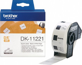 BROTHER גליל מדבקות מקוריות מידות 23*23 מ"מ BROTHER DK11221 (כמות 1,000)