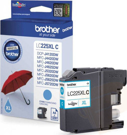 BROTHER ראש דיו כחול מקורי Brother LC-225XLC (1,200 דפים)