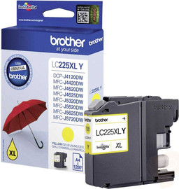 BROTHER ראש דיו צהוב מקורי Brother LC-225XLY (1,200 דפים)