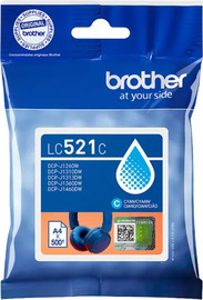 BROTHER ראש דיו מקורי כחול Brother LC-521C (500 דף)