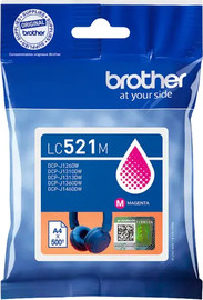 BROTHER ראש דיו מקורי אדום Brother LC-521M (500 דף)