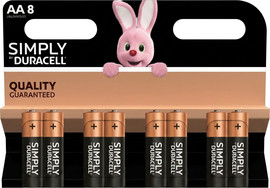 SAKAL מארז 12 שמיניות סוללות Duracell AA Plus Power אלקליין – 96 סוללות