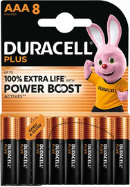 SAKAL מארז 12 שמיניות סוללות Duracell AAA Plus Power אלקליין – 96 סוללות