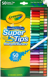 Crayola קריולה טושים סופר חוד רחיצים 50 יחידות - Crayola