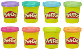 Play-Doh מארז 8 קופסאות בצק בצבעי ניאון לשימוש חוזר