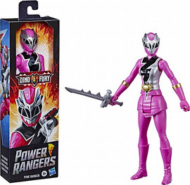 Power Rangers דמות 30 ס"מ Dino Fury Pink Ranger עם אביזר לחימה