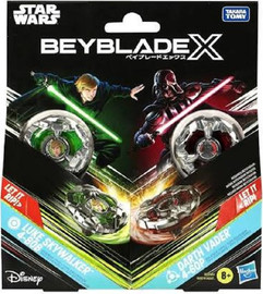 Hasbro זוג בייבלייד עם זוג משגרים לבחירה 8+ Luke Skywalker vs Darth Vader  Beyblade X Star Wars