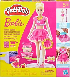 Play-Doh פליידו בובת ברבי אביזרי אופנה קפלים וקשתות - Play-Doh