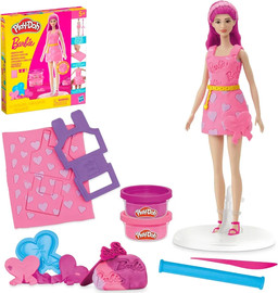 Play-Doh פליידו בובת ברבי אביזרי אופנה לבבות ושיער - Play-Doh