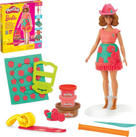 Play-Doh פליידו בובת ברבי אביזרי אופנה פרחים - Play-Doh