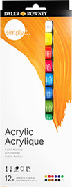 Daler Rowney simply סט 12 צבעי אקריליק