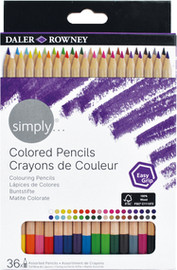 Daler Rowney SIMPLY סט צבעי עפרון צבעוניים  - 36 גוונים