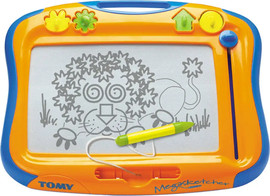 TOMY טומי לוח ציור מגנטי וחותמות לפעוטות TOMY