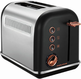 MORPHY RICHARDS מצנם 2 פרוסות ROSE GOLD שחור דגם 222016