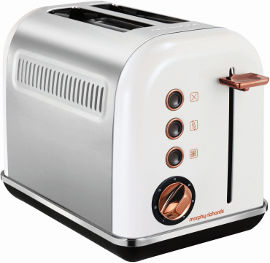 MORPHY RICHARDS מצנם 2 פרוסות ROSE GOLD לבן דגם 222018