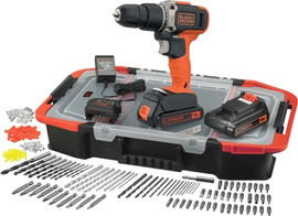 Black & Decker מארז מקדחה רוטטת/מברגת אימפקט +אביזרים דגם BCD003BAST