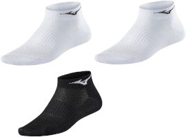 Mizuno Mizuno Unisex Training Mid 3p Socks גרבי ספורט וריצה יוניסקס מיזונו גרביים נסתרות חצאיות מארז שלישיה קצרות צבע שחור/לבן/לבן