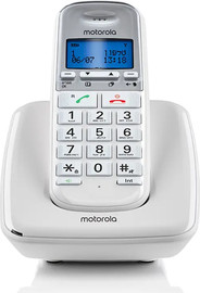 מוטורולה טלפון אלחוטי מתקדם עם תפריט בעברית Motorola S3001IL WHT לבן