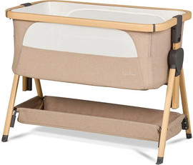 Silver Cross עריסה תינוק מתכווננת ונושמת דגם Lunar Bedside Crib