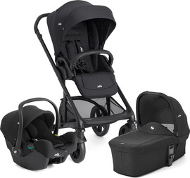 Joie סט עגלת תינוק משולבת 3 ב-1 Chrome עם סלקל i-Snug 2 צבע Raven