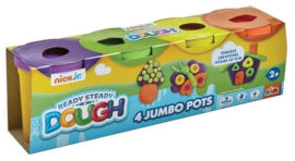 Ready Steady Dough 4 מיכלי בצק צבעוני למשחקי יצירה - סגול/ירוק/צהוב/כתום