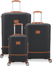 It Luggage סט 3 מזוודות קשיחות יוקרתיות Replicating מבית המותג IT Luggage – צבע פחם – גדלים 30״ / 26״ / 20״