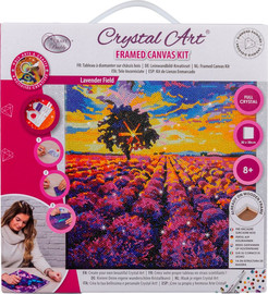 Craft אומנות קריסטל - תמונת קנבס שדות לבנדר 30*30