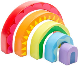 Le Toy Van קשת עץ צבעונית לתינוקות וילדים