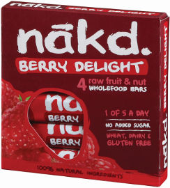 NAKD חטיף פירות, אגוזי קשיו ופטל ללא גלוטן