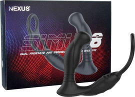 Nexus Simul8 – מעסה פרוסטטה נטען עם טבעת לפין ולאשכים ורטט כפול