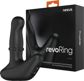 Nexus Revo Ring – מעסה פרוסטטה נטען עם מנגנון סיבובי וטבעת מתכווננת