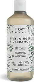I love ג'ל רחצה בניחוח קרדמון Naturals Body Wash Lime, Ginger & Cardamon